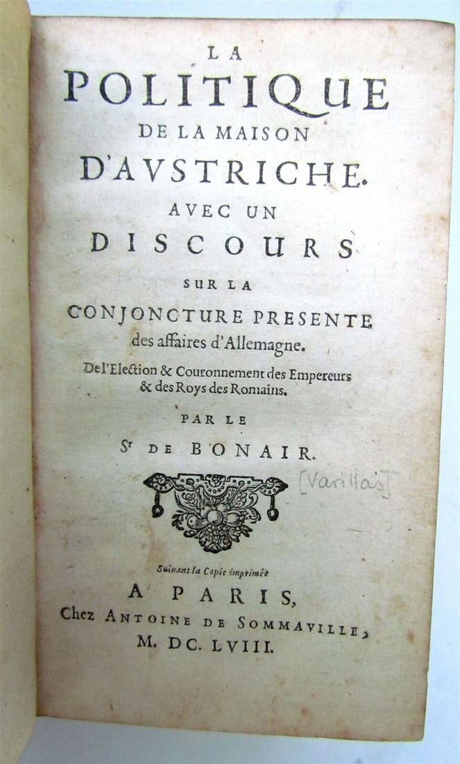 1658 POLICY of HOUSE of AUSTRIA GERMAN AFFAIRS antique VELLUM BOUND ELZEVIR PUBL - 3