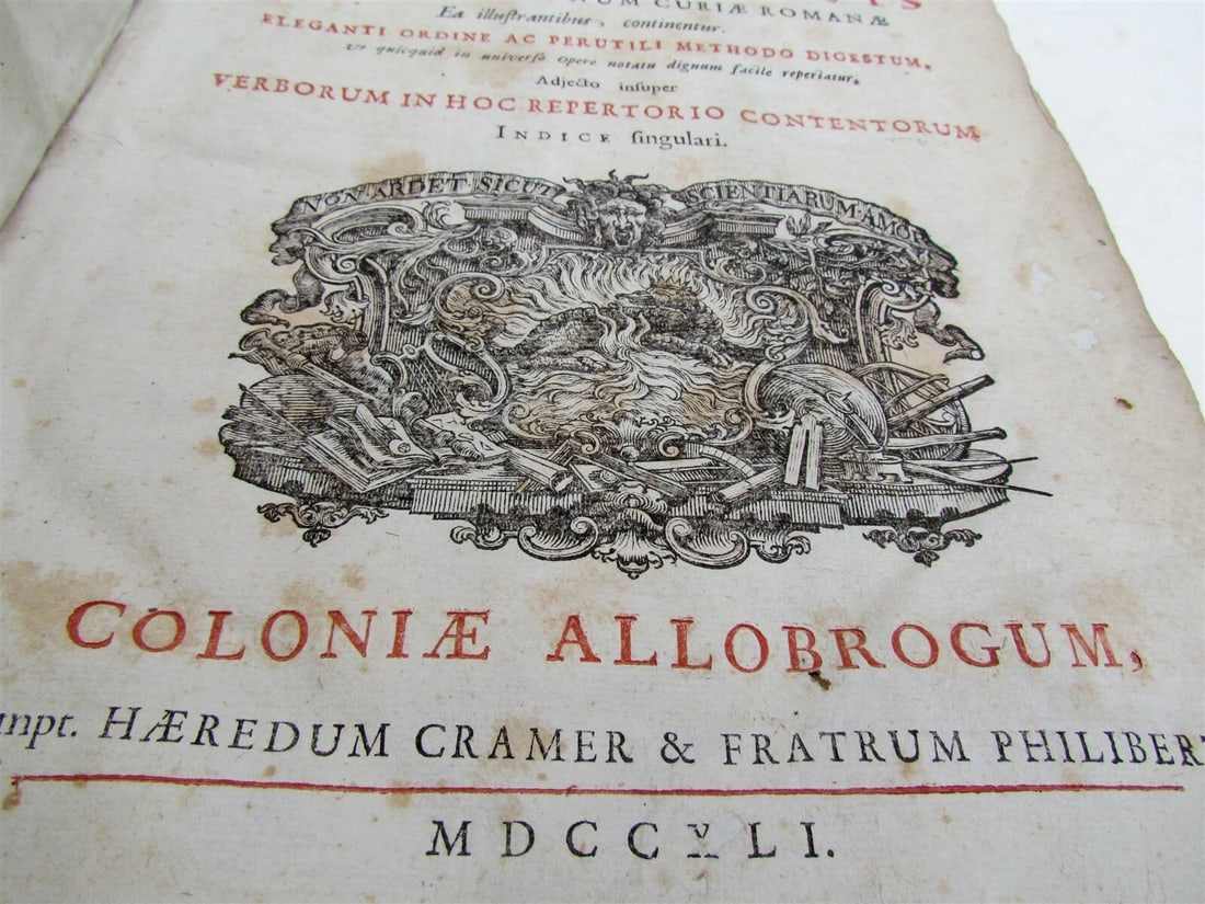 1741 VELLUM BOUND ANTIQUE FOLIO by Nicolai Fermosini Hispani Episcopi V.14 - 5