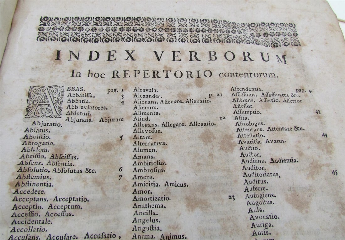 1741 VELLUM BOUND ANTIQUE FOLIO by Nicolai Fermosini Hispani Episcopi V.14 - 6