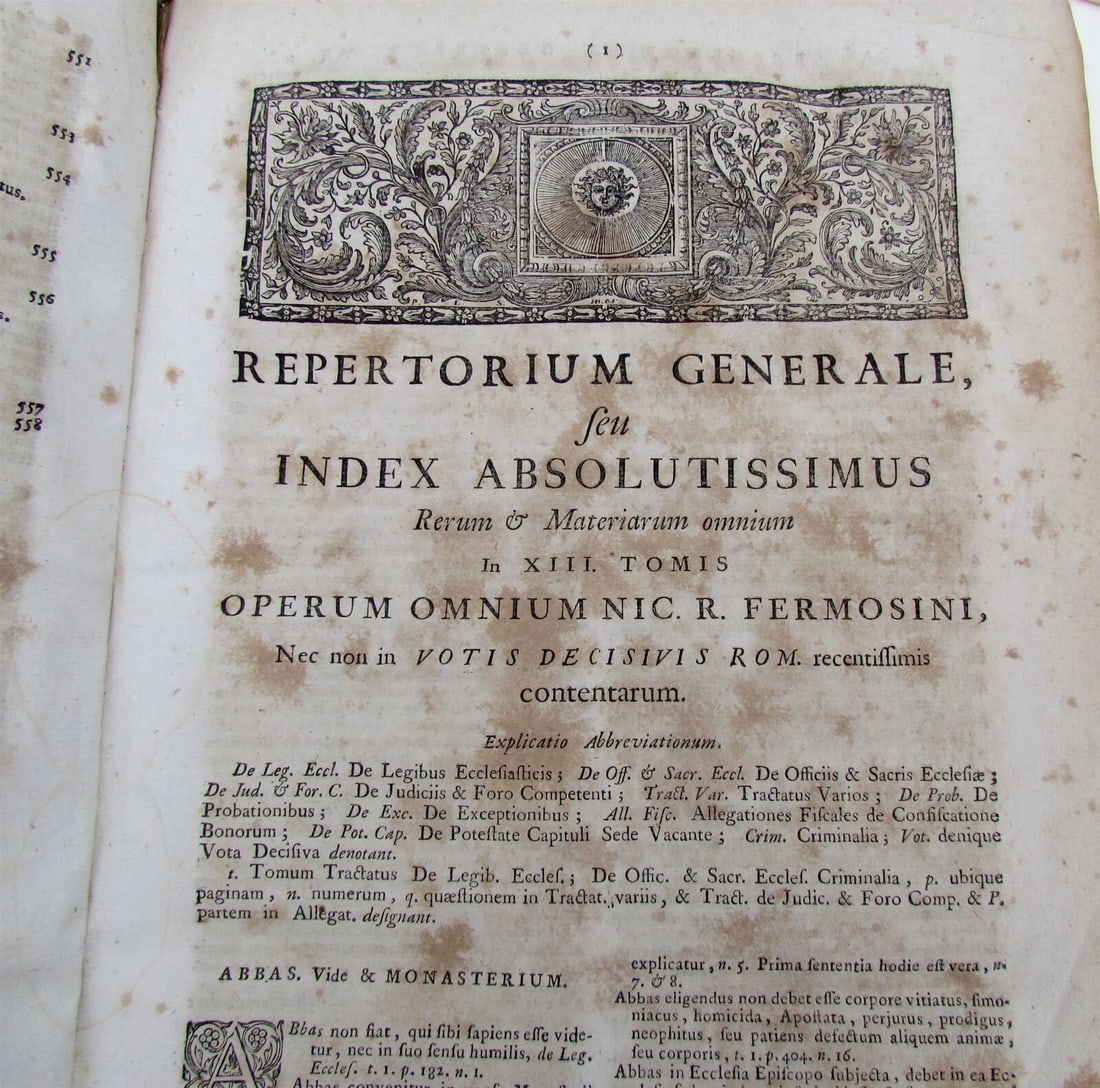 1741 VELLUM BOUND ANTIQUE FOLIO by Nicolai Fermosini Hispani Episcopi V.14 - 7