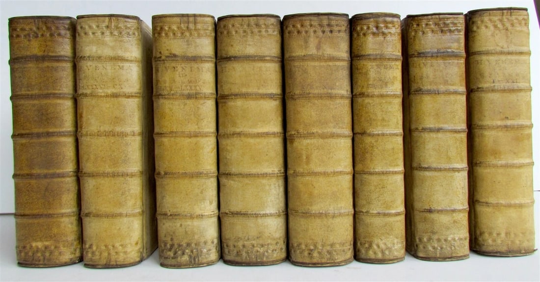 1765 Commentary on Prophet Jeremia by HERMAN VENEMA antique VELLUM BINDING V. I - 6