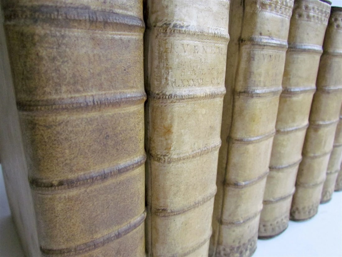 1765 Commentary on Prophet Jeremia by HERMAN VENEMA antique VELLUM BINDING V. I - 7