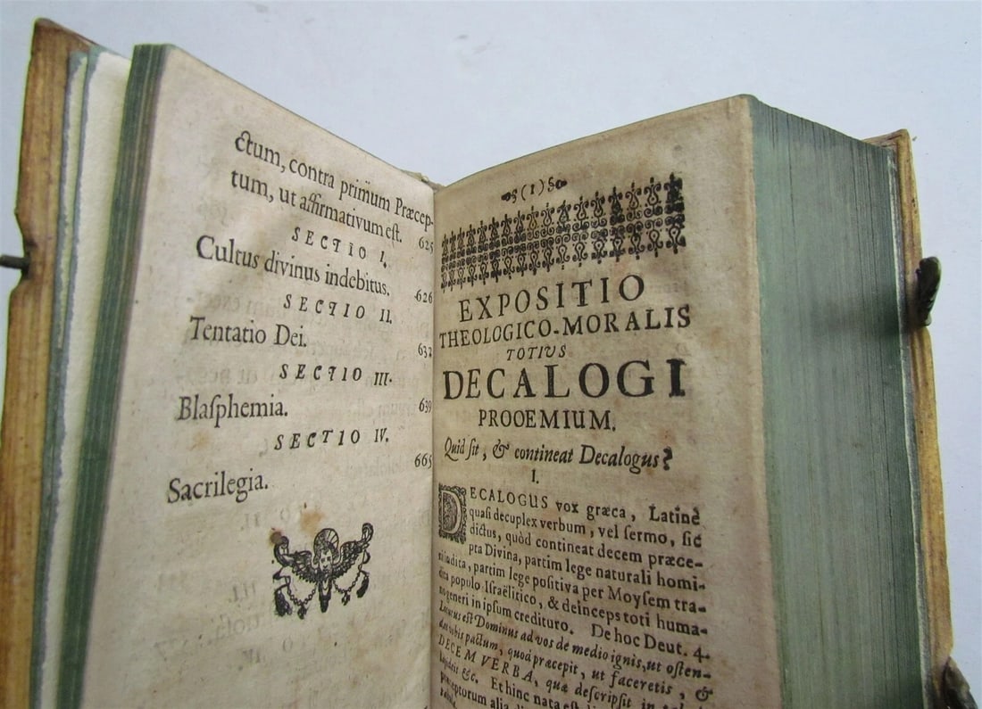1685 Theologiae Moralis by SPORER antique BLINDSTAMPED PIGSKIN 17 CENTURY Vol II - 7