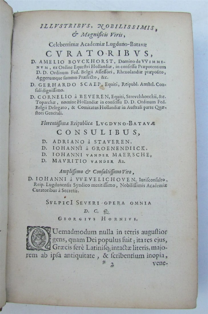 1647 Sulpici Severi Presbyteri. Opera omnia antique VELLUM BOUND - 5
