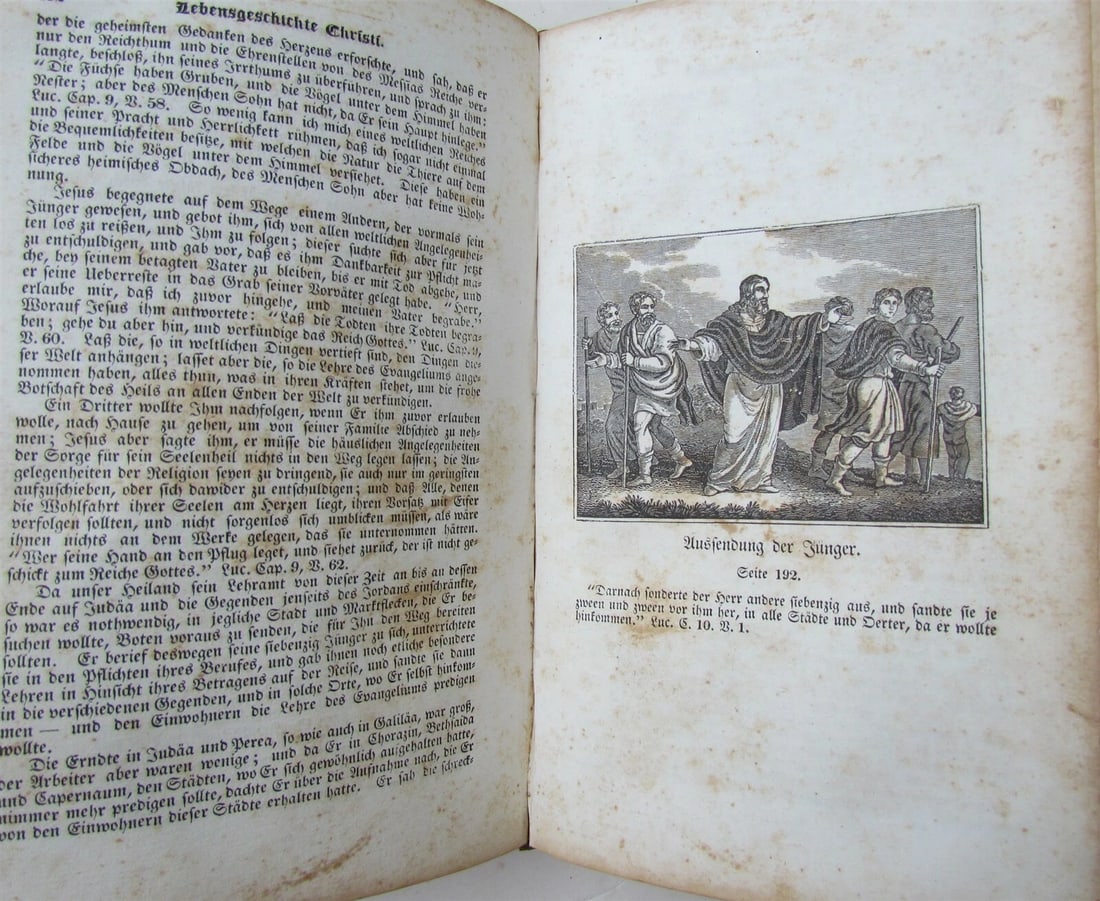 1836 GERMAN RELIGIOUS IMPRINT ILLUSTRATED AMERICANA NEW HAVEN CT antique LEATHER - 3