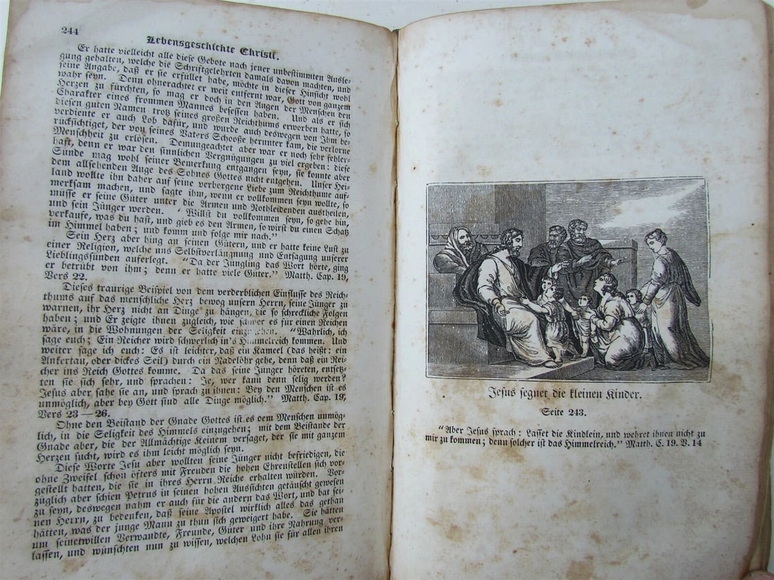 1836 GERMAN RELIGIOUS IMPRINT ILLUSTRATED AMERICANA NEW HAVEN CT antique LEATHER - 6