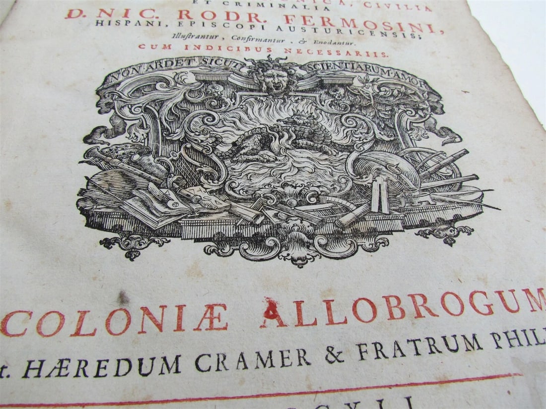 1741 CRIMINAL LAW N. Fermosini ANTIQUE VELLUM FOLIO CANONICA CIVILIA CRIMINALIA - 4