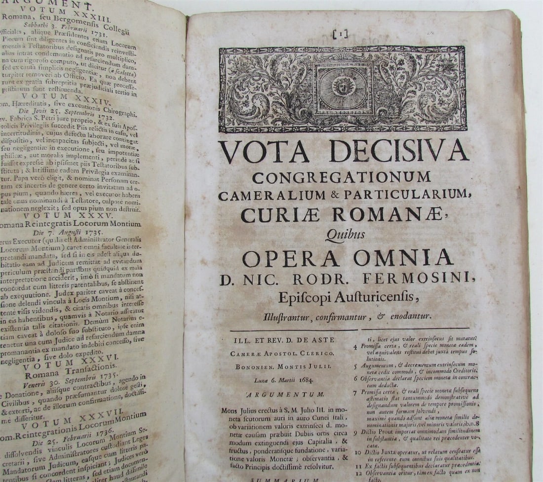 1741 CRIMINAL LAW N. Fermosini ANTIQUE VELLUM FOLIO CANONICA CIVILIA CRIMINALIA - 5