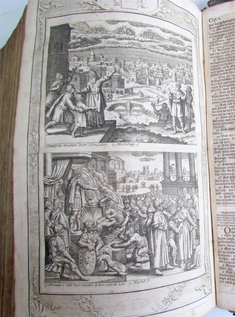 1738 BIBLE in DUTCH ILLUSTRATED w/ MAPS MASSIVE FOLIO in DUTCH antique BIBLIA - 11
