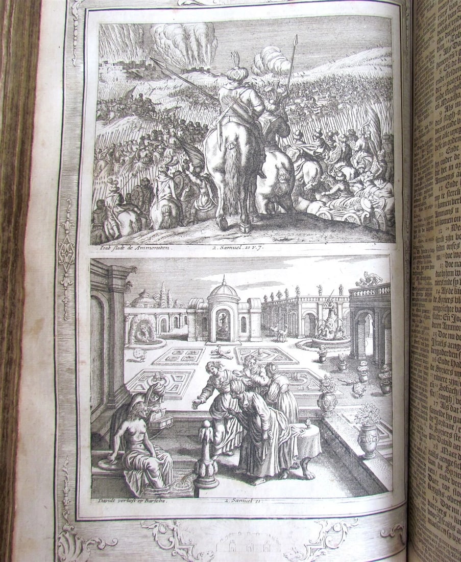 1738 BIBLE in DUTCH ILLUSTRATED w/ MAPS MASSIVE FOLIO in DUTCH antique BIBLIA - 12