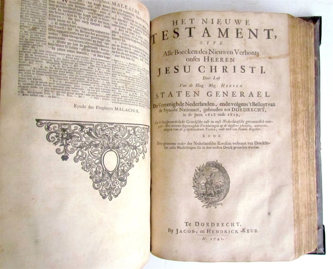 1738 BIBLE in DUTCH ILLUSTRATED w/ MAPS MASSIVE FOLIO in DUTCH antique BIBLIA - 8