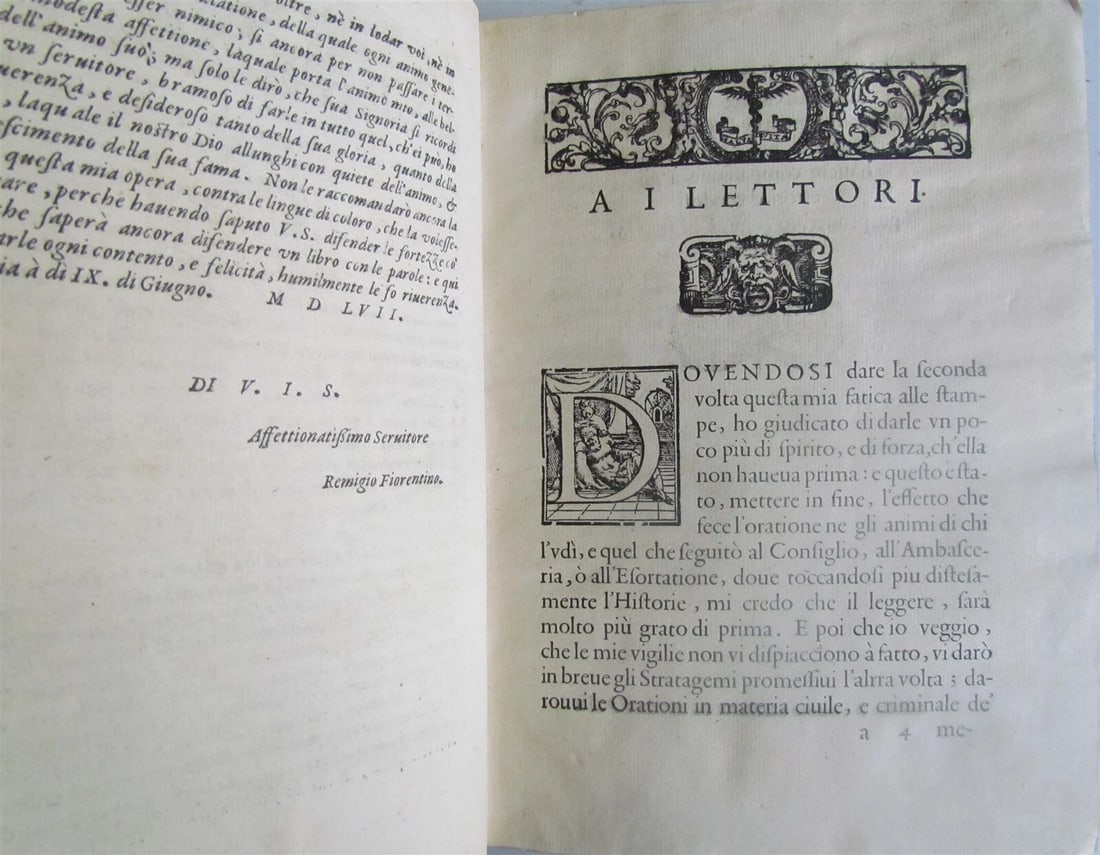 1585 MILITARY ORATIONS by Remigio Nannini in ITALIAN antique 16th CENTURY RARE - 4