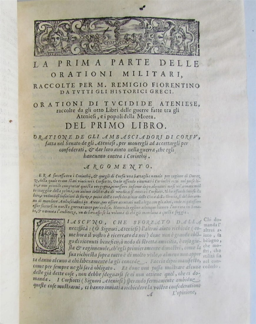 1585 MILITARY ORATIONS by Remigio Nannini in ITALIAN antique 16th CENTURY RARE - 5