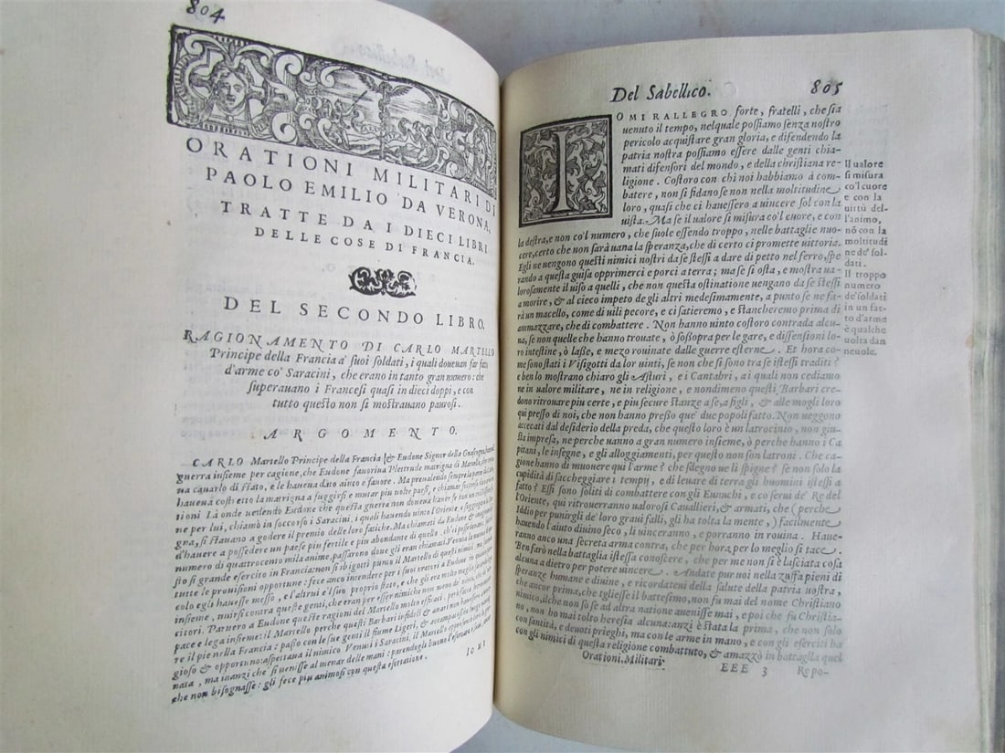 1585 MILITARY ORATIONS by Remigio Nannini in ITALIAN antique 16th CENTURY RARE - 8