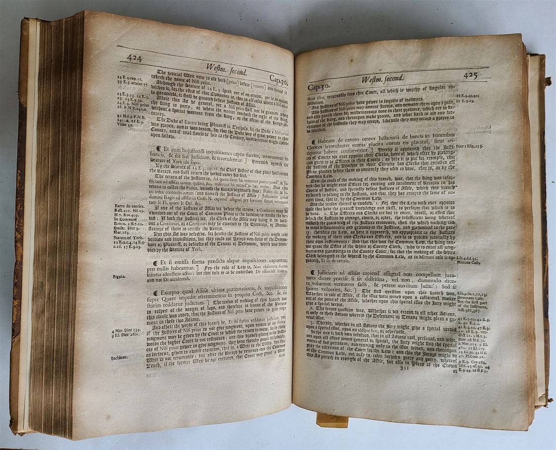 1681 SECOND PART of INSTITUTES of LAWS of ENGLAND antique in ENGLISH - 6