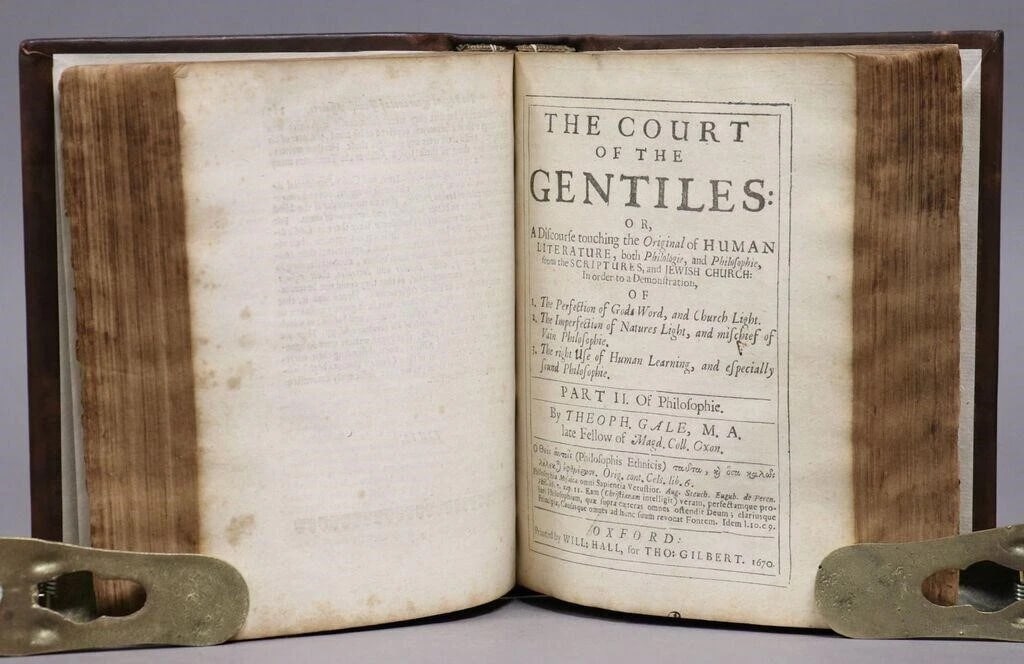 1670 COURT OF GENTILES by Theophilus Gale antique - 2