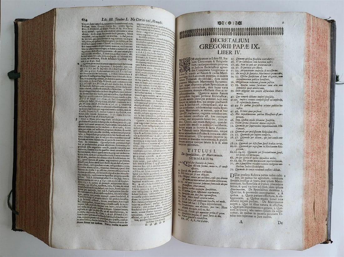 1723 CANON LAW Summa Jurisprudentiae Sacrae Universae antique FOLIO V. Pichler - 6