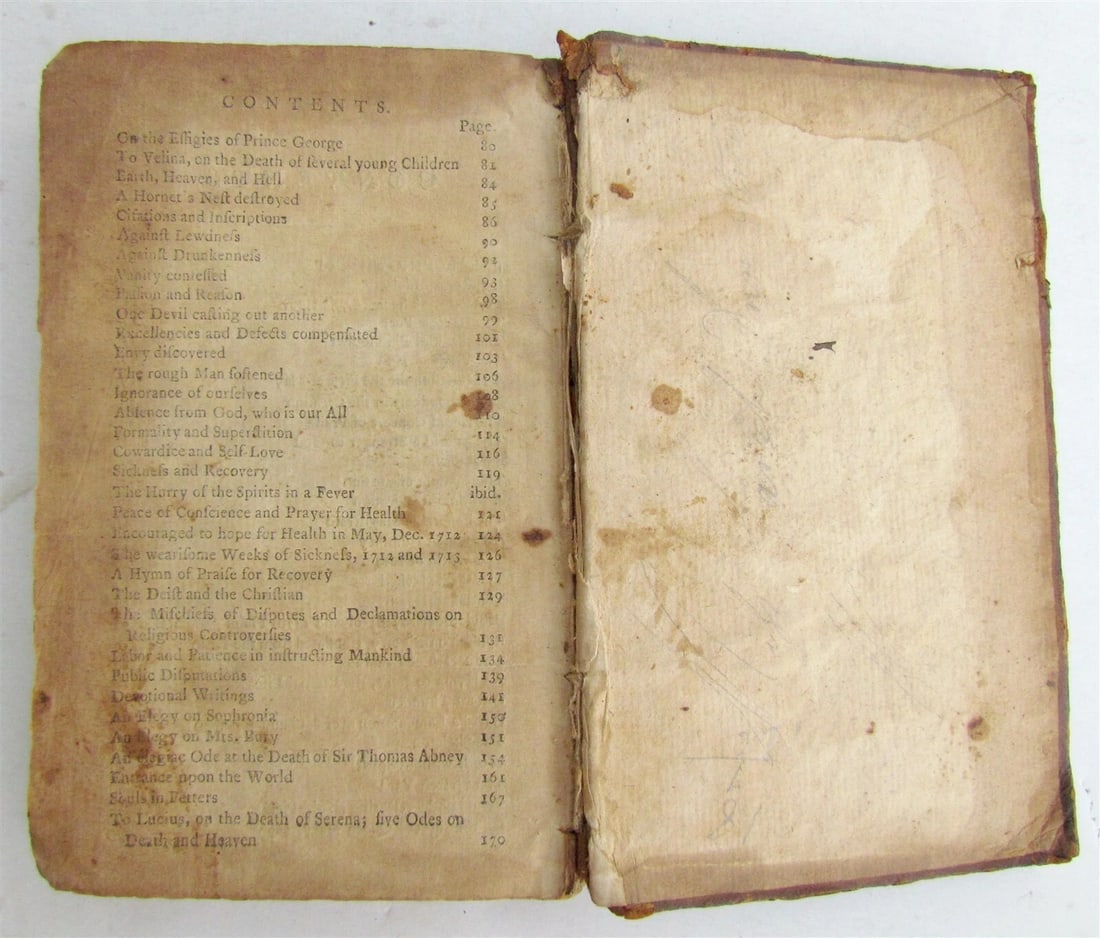 1796 MISCELLANEOUS THOUGHTS in PROSE & VERSE by I. WATTS antique AMERICANA - 4