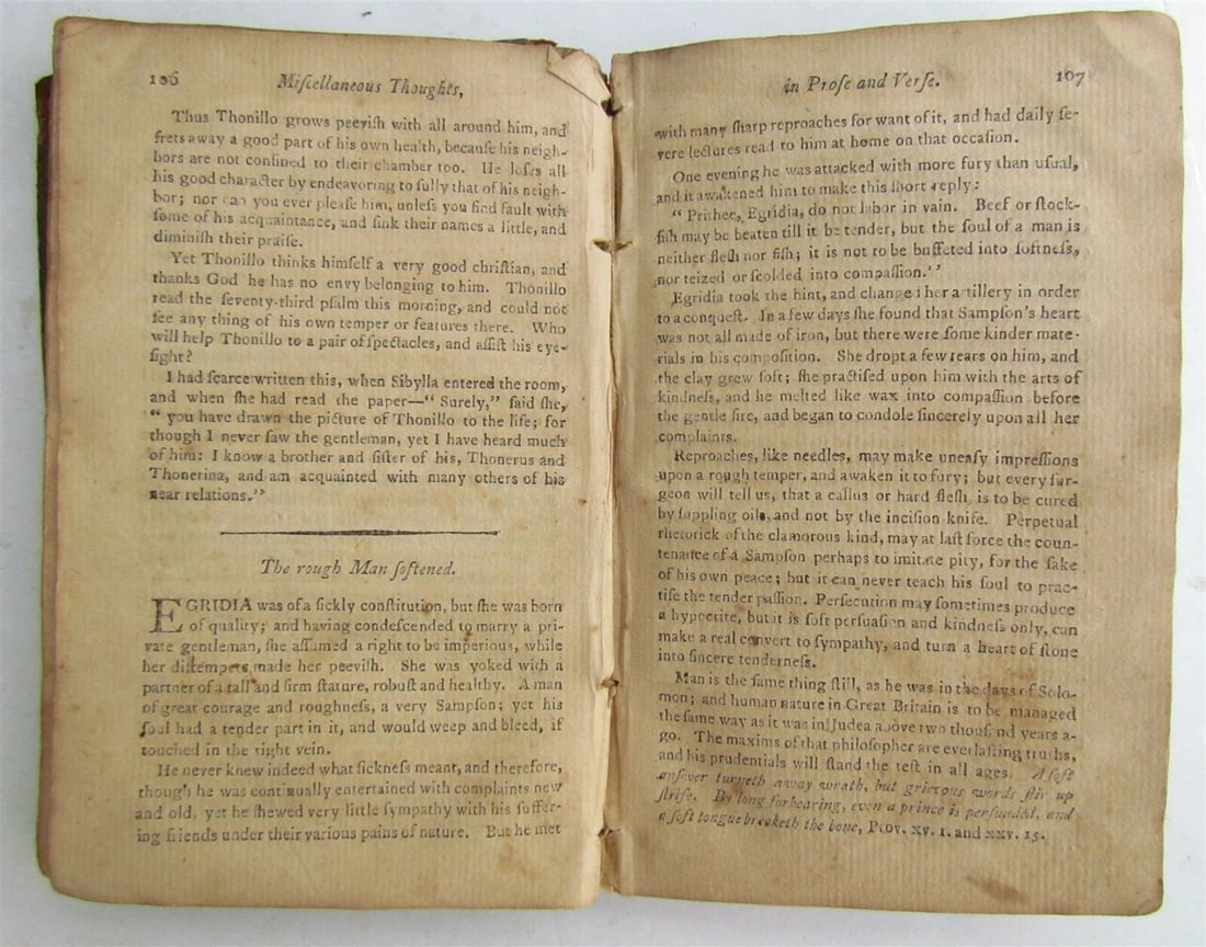 1796 MISCELLANEOUS THOUGHTS in PROSE & VERSE by I. WATTS antique AMERICANA - 6