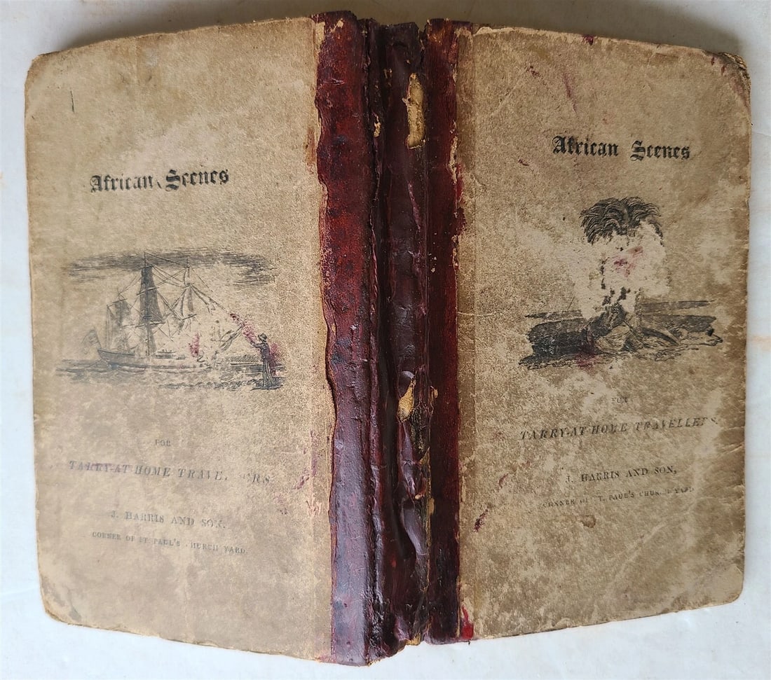 1821 SCENES in AFRICA antique illustrated CHILDRENS BOOK - 2