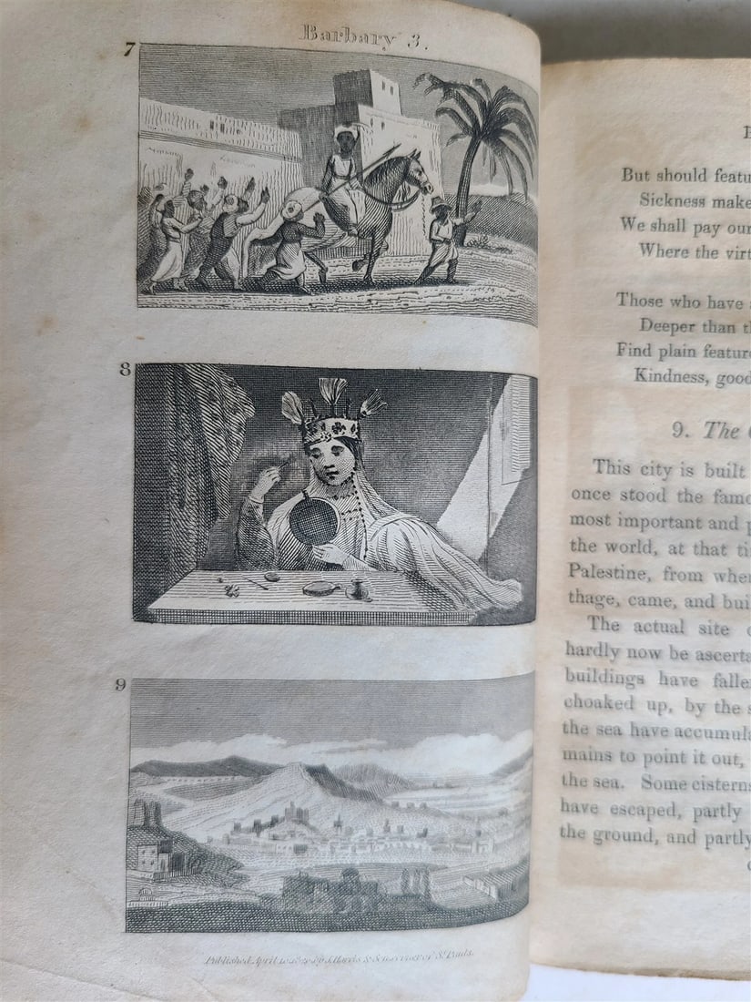 1821 SCENES in AFRICA antique illustrated CHILDRENS BOOK - 3