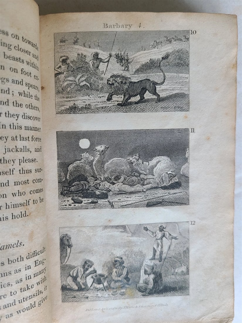 1821 SCENES in AFRICA antique illustrated CHILDRENS BOOK - 4