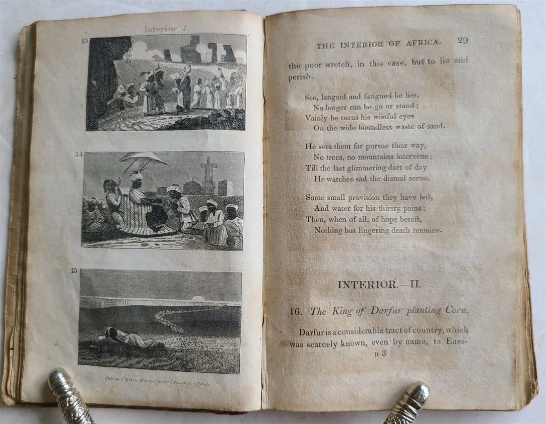 1821 SCENES in AFRICA antique illustrated CHILDRENS BOOK - 5