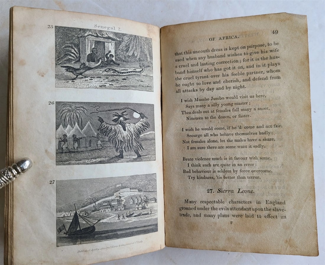 1821 SCENES in AFRICA antique illustrated CHILDRENS BOOK - 8