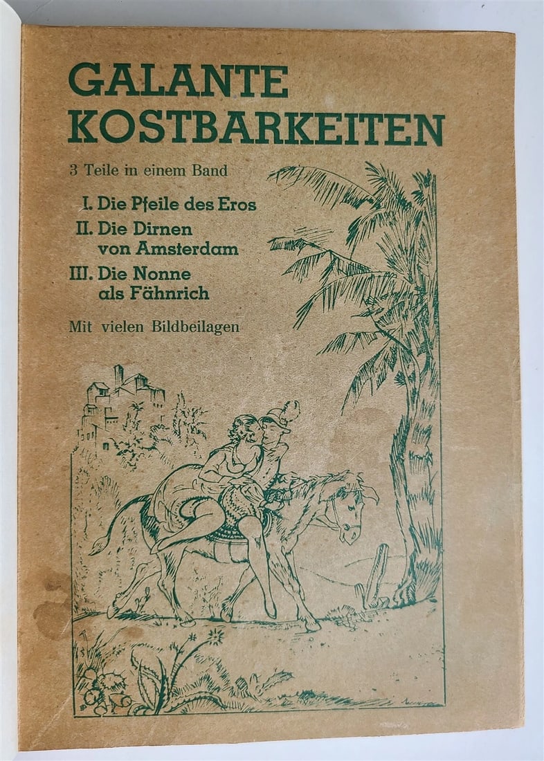 1930 GALANTE KOSTBARKEITEN ALFRED SEMERAU ILLUSTR. by OTTO WEIGEL antique EROTIC: GALANTE KOSTBARKEITEN by ALFRED SEMERAU ILLUSTRATED with 12 PLATES by OTTO WEIGEL (1890-1945) I.Buchsbaum, Verlag Leipzig - Mahr. - Ostrau; n.d. (c.1930s?) Size 6 by 8" 419 pp. plus advertisings