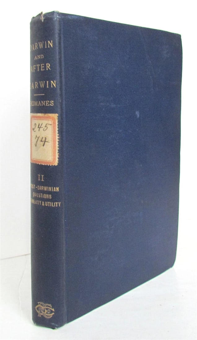 1897 DARWIN AND AFTER DARWIN by GEORGE JOHN ROMANES antique Vol. II - 2