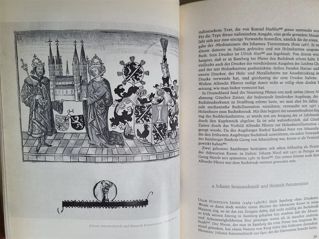 ART OF PRINTING IN OLD BAMBERG 1458/59 to 1519 in GERMAN illustrated 1964 ed. - 8