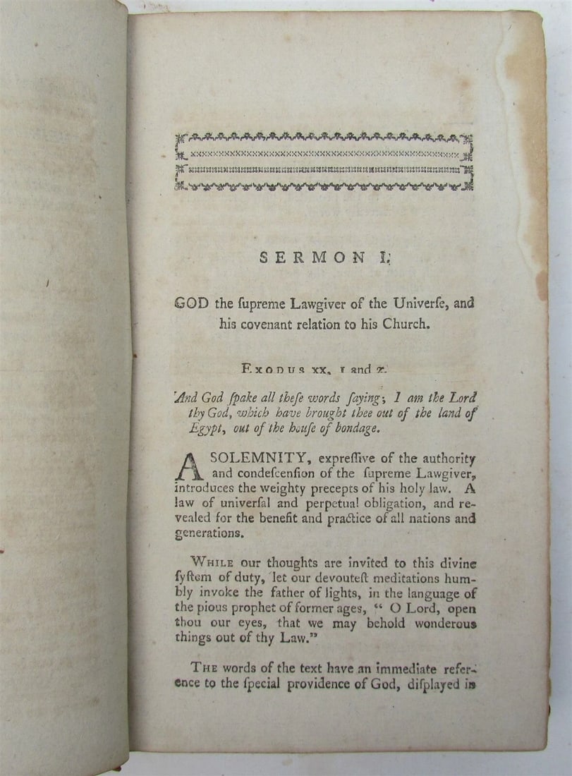 1795 SERMONS on MORAL LAW by DAVID MccLURE antique HARTFOD AMERICANA - 4