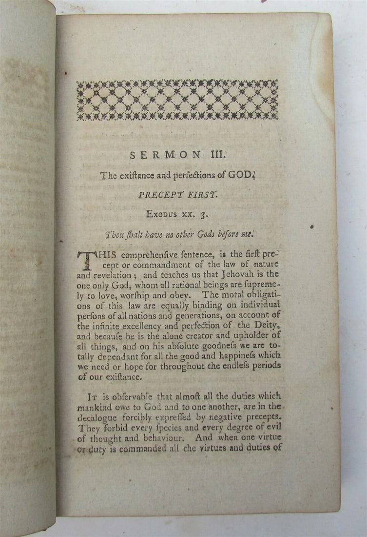 1795 SERMONS on MORAL LAW by DAVID MccLURE antique HARTFOD AMERICANA - 5