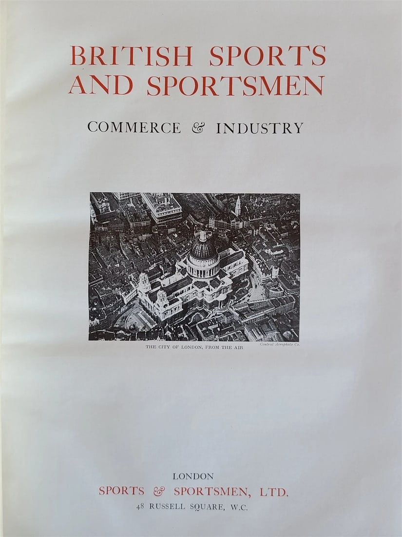 BRITISH SPORTS & SPORTSMEN antique COMMERCE & INDUSTRY ILLUSTRATED MASSIVE FOLIO - 3