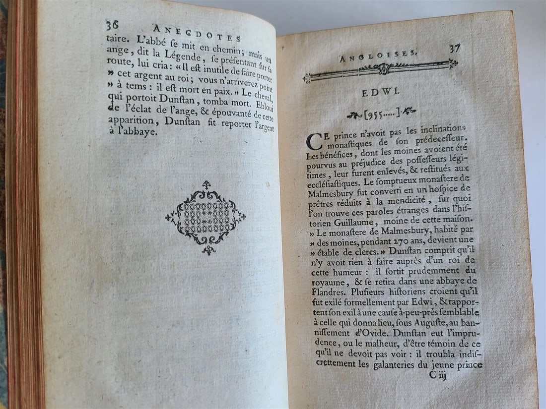 1769 ANECDOTES ANGLOISES antique FRENCH HISTORY of ENGLAND - 4