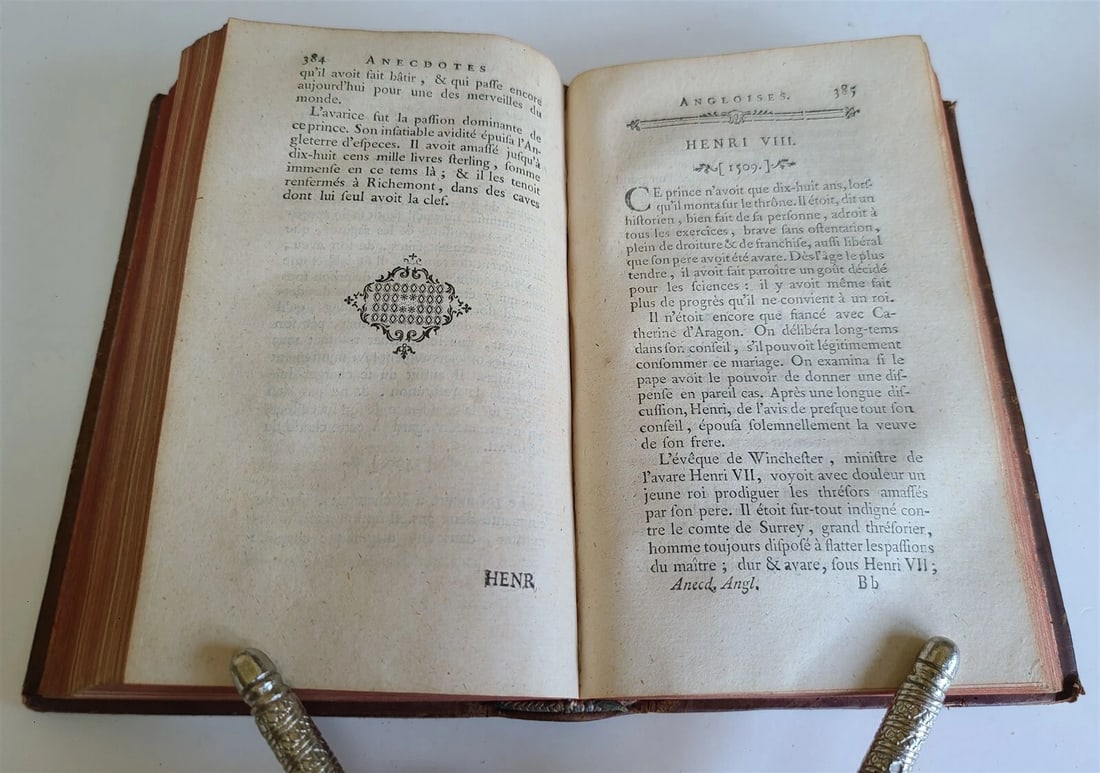 1769 ANECDOTES ANGLOISES antique FRENCH HISTORY of ENGLAND - 6