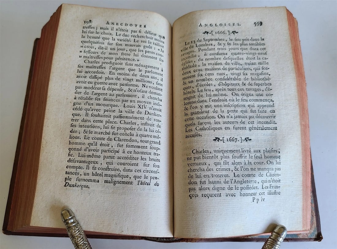 1769 ANECDOTES ANGLOISES antique FRENCH HISTORY of ENGLAND - 7