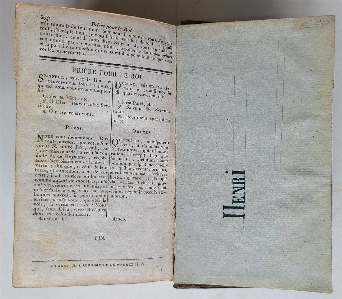 1850s OFFICE DIVIN, A L'usage de Rome in FRENCH antique - 8