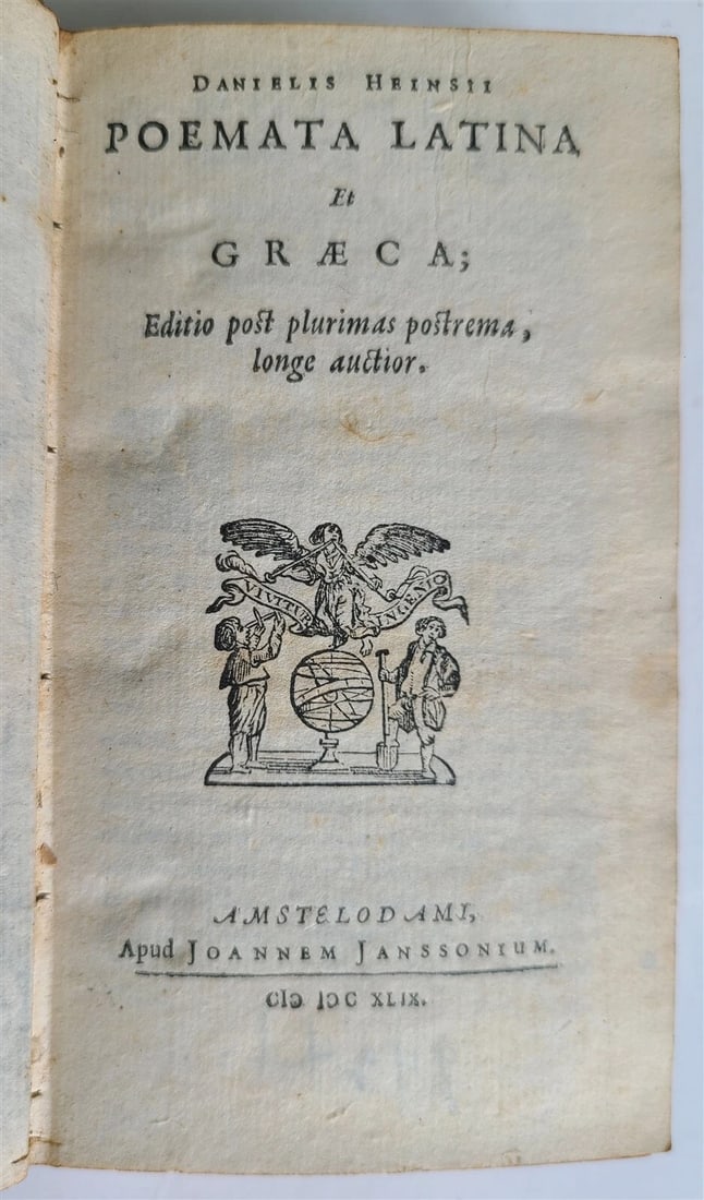 1649 POETRY LATIN & GREEK by Daniel Heinsius antique Poemata Latina et Graeca - 3