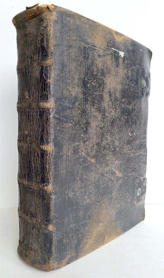 1751 BREVARIUM ROMANUM antique leather w/ brass clasps - 2