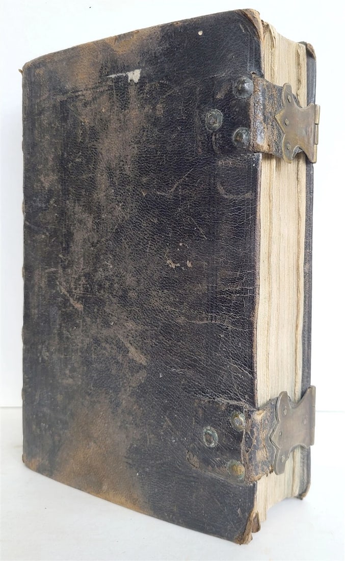 1751 BREVARIUM ROMANUM antique leather w/ brass clasps - 3