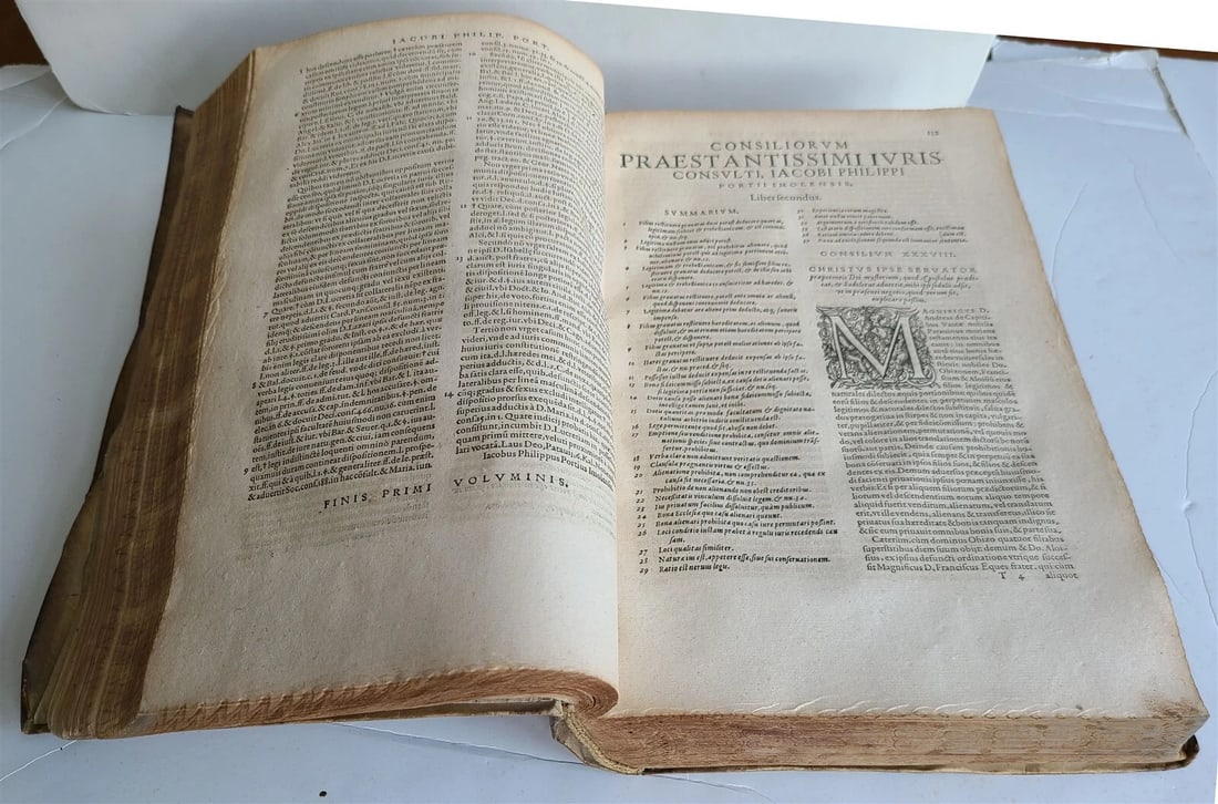 1569-1576 16th CENTURY LAW BOOK antique VELLUM BOUND FOLIO in LATIN - 13