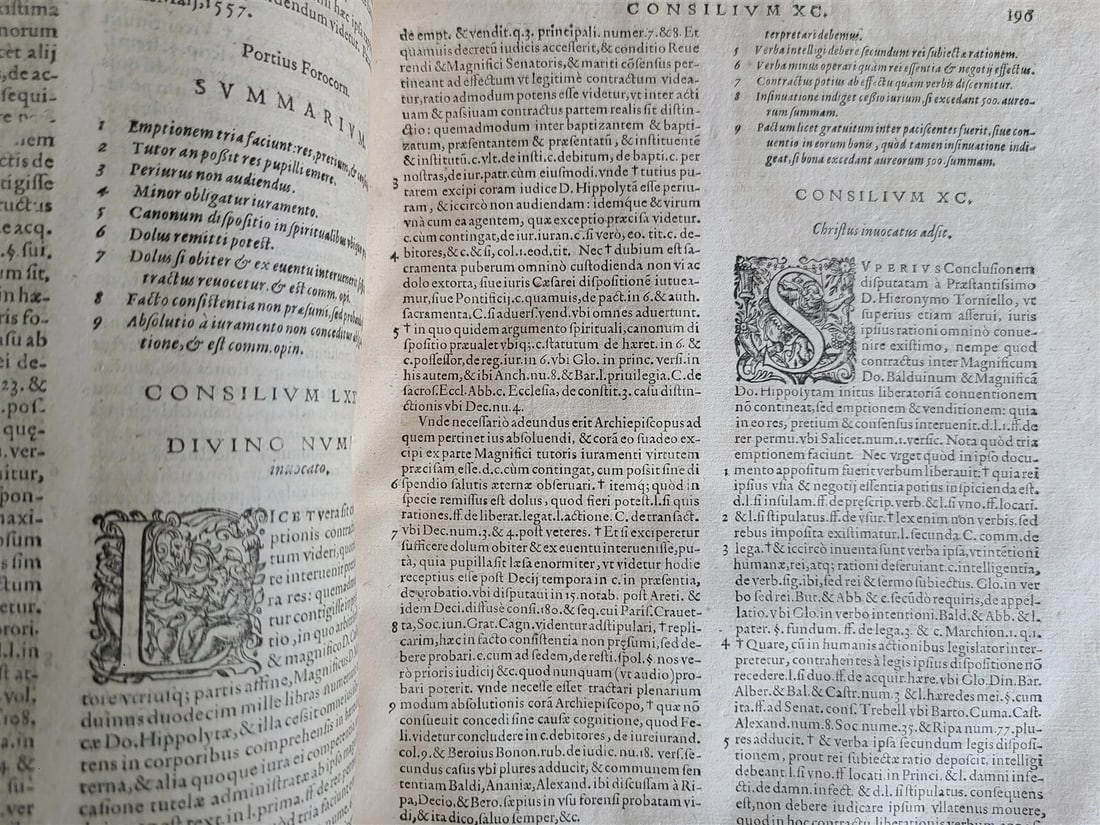 1569-1576 16th CENTURY LAW BOOK antique VELLUM BOUND FOLIO in LATIN - 14
