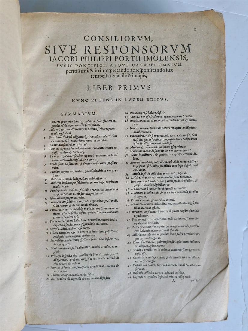 1569-1576 16th CENTURY LAW BOOK antique VELLUM BOUND FOLIO in LATIN - 9