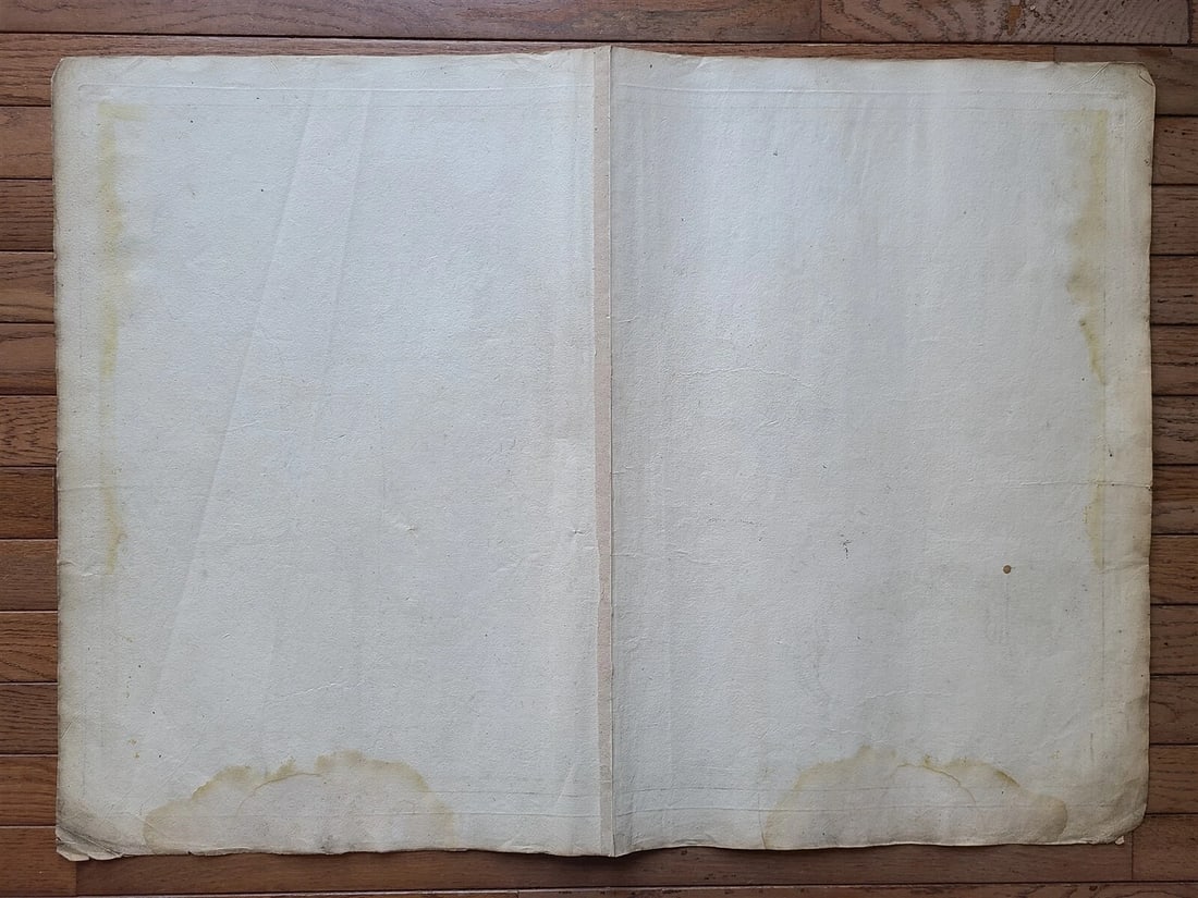 1736 LARGE MAP OF SILESIA POLAND OPPAVIENSIS antique 25 by 34 3/4" - 4