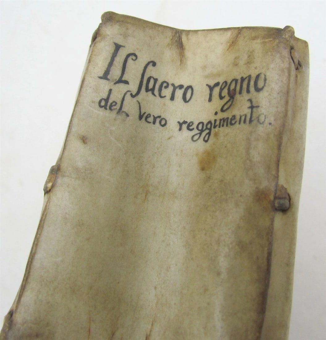 1569 LIl Sacro Regno del vero reggimento F. Patrizi ANTIQUE 16th CENTURY vellum - 2