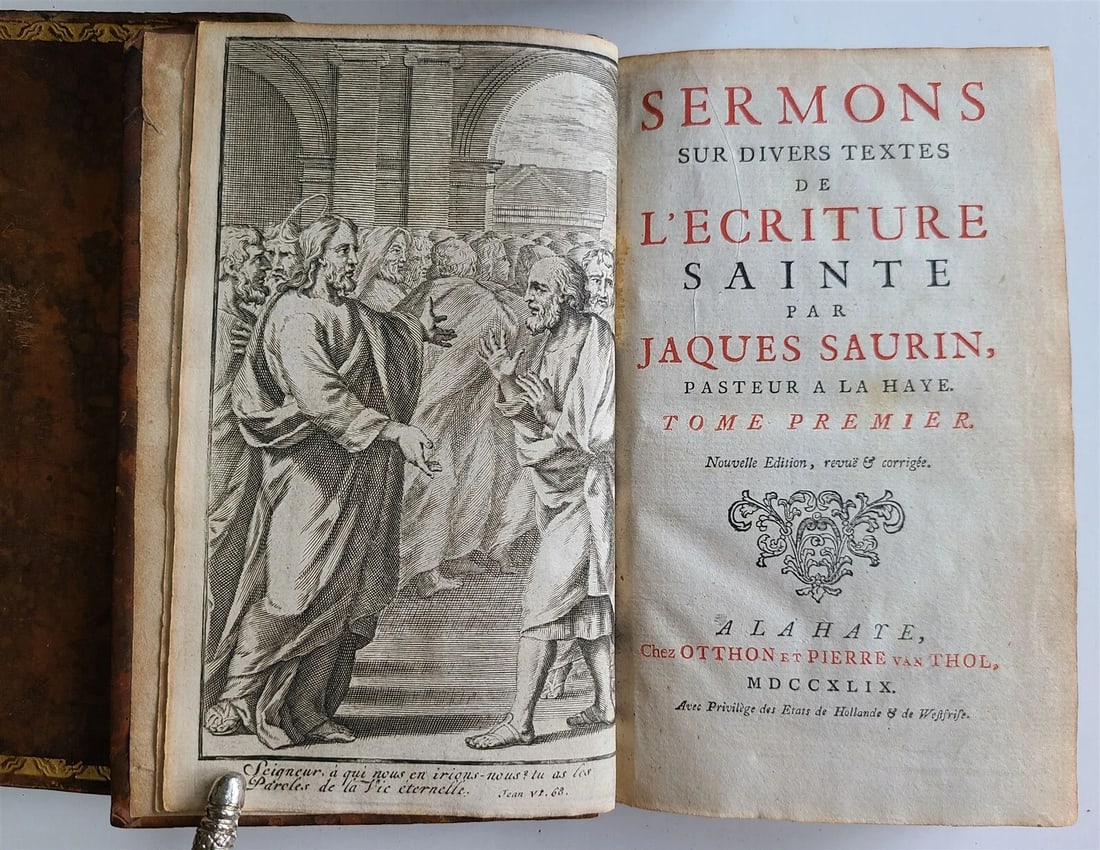 1748-1755 SERMONS by SAURIN 11 VOLUMES antique in FRENCH 18th CENTURY - 5