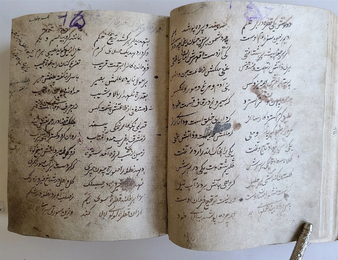 1873 ARABIC POETRY MANUSCRIPT antique HAND WRITTEN by SAADI Sadi of Shiraz - 10