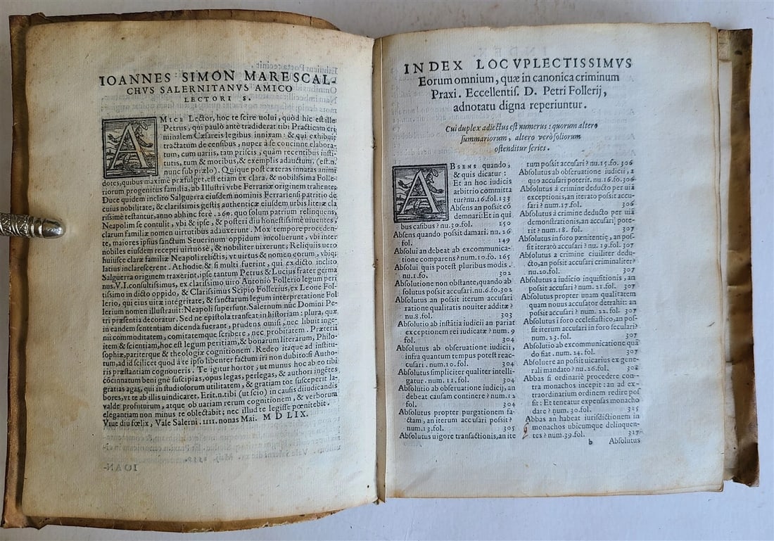 1561 ROMAN LAW CRIMINAL PRACTICE antique DOM. PETRI FOLLERII IURECONSULTI VELLUM - 7