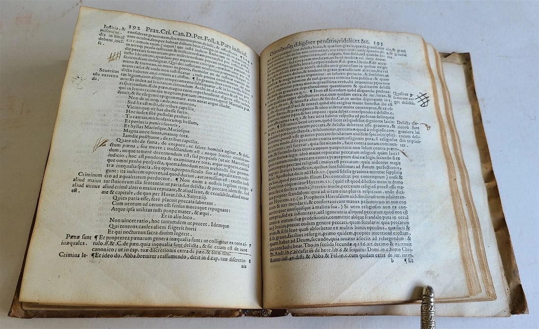 1561 ROMAN LAW CRIMINAL PRACTICE antique DOM. PETRI FOLLERII IURECONSULTI VELLUM - 9